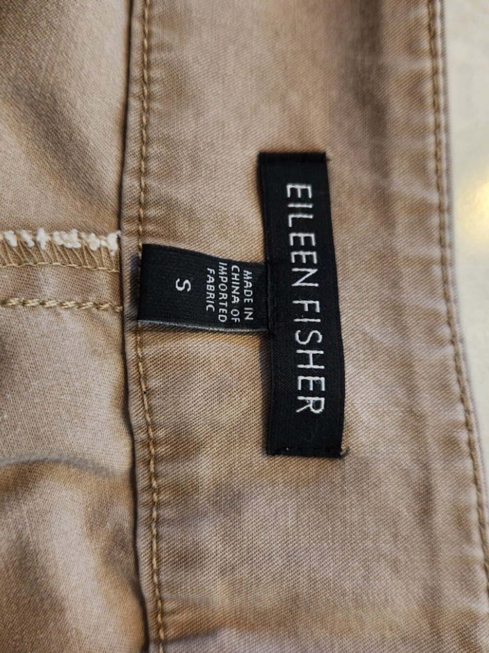 Eileen Fisher Cotton Capris with Button Cuffs - Picture 7 of 8